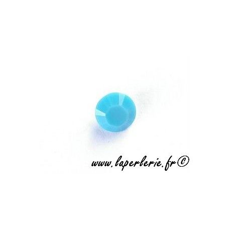Strass pte diamant 6mm TURQUOISE x2  - 1
