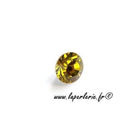 Strass pte diamant 6mm LIME x2  - 1