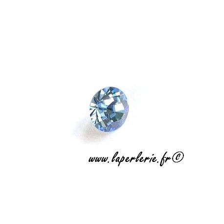 Strass pte diamant 6mm LIGHT SAPPHIRE x2  - 1