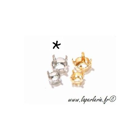 Griffe strass pte diamant 8mm ARGENT  - 1