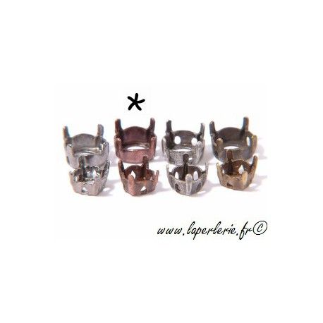 Griffe strass pte diamant 8mm CUIVRE  - 1