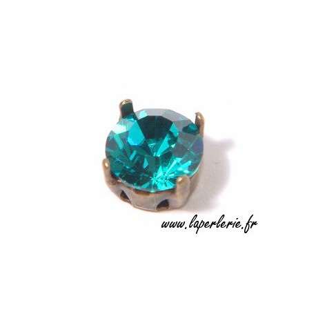 Strass pte diamant 8 mm BLUE ZIRCON x2  - 1