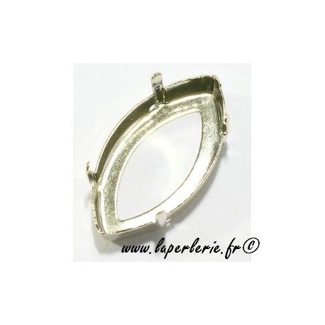 Griffe cabochon navette 4227 32X17mm ARGENT  - 1