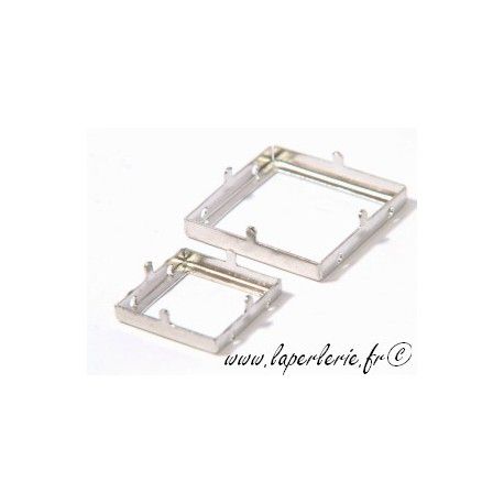 Griffe carré évidé 4439 14mm ARGENT  - 1