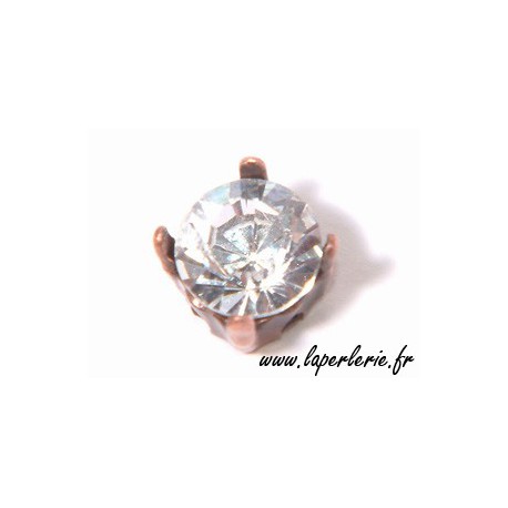 Strass pte diamant 8 mm CRYSTAL x2  - 1