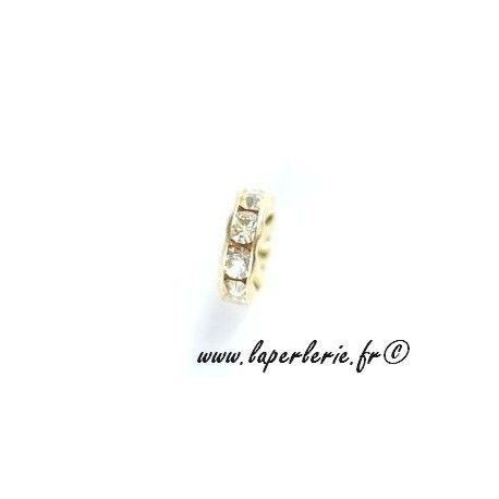 Rondelle strass 5mm CRYSTAL  DORE x4  - 1