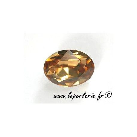 Cabochon ovale 4120 18X13mm  LIGHT SMOKED TOPAZ  - 1