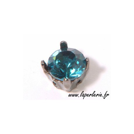 Strass pte diamant 8 mm INDICOLITE x2  - 1