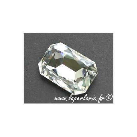 Cabochon rectangle 4627 27X18.5mm CRYSTAL  - 1
