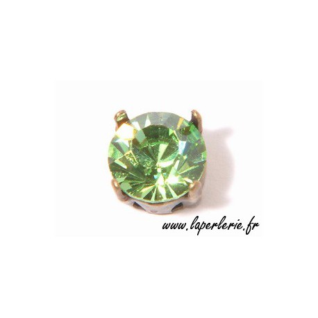 Strass pte diamant 8 mm PERIDOT x2  - 1
