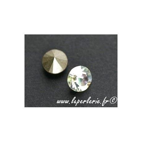 Strass pointe diamant 8mm CRYSTAL MOONLIGHT x2  - 1