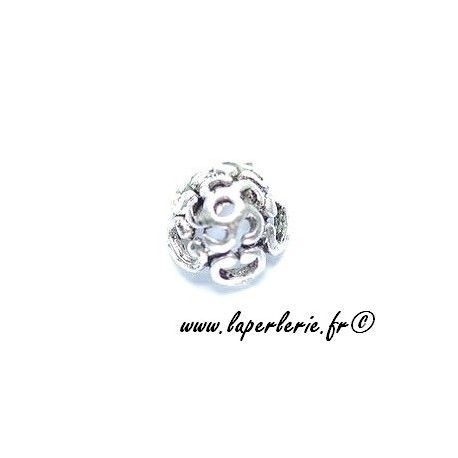 Calotte bombée 10mm métal ARGENTE x4  - 1