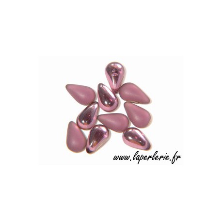 Goutte à coller 6x9 mm AMETHYST MAT  - 1