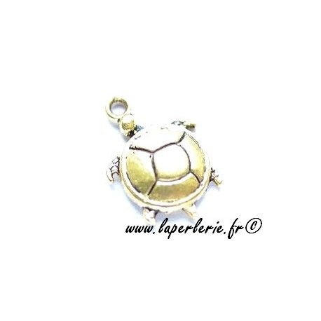 Breloque tortue 22x16mm DORÉ PATINÉ  - 1