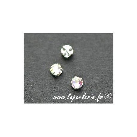 Strass à coudre 3mm  CRYSTAL AB x10  - 1