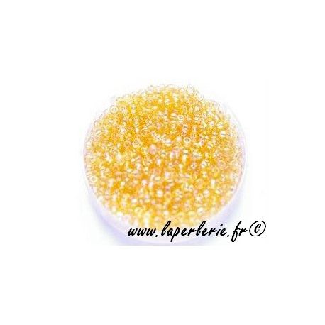 Rocaille 2mm LIGHT TOPAZ AB, mesure de 12.5gr environ 700 perles.  - 1