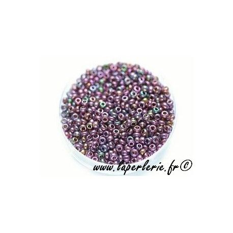 Rocaille 2.2mm SCARABEE VIOLET FUSCHIA, mesure de 12.5gr environ 500 perles.  - 1