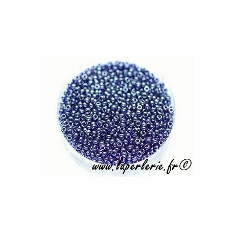 Rocaille 2mm DARK SAPPHIRE LUSTRé, mesure de 12.50 gr environ 700 perles  - 1