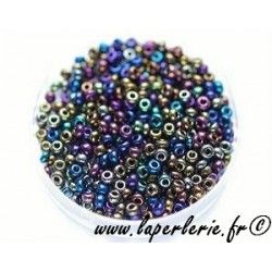 Seed beads 2.5mm BLACK SCARABEE x 12.5g