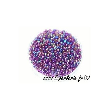 Rocaille 2mm AMETHYST AB, mesure de 12.50gr, environ 700 perles.  - 1