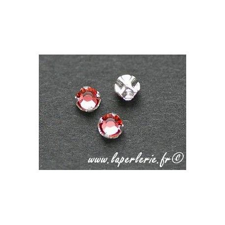 Strass à coudre 3mm  PADPARADSCHA x10  - 1