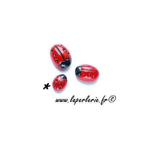 Coccinelle à coller PM 5x4mm x4  - 1