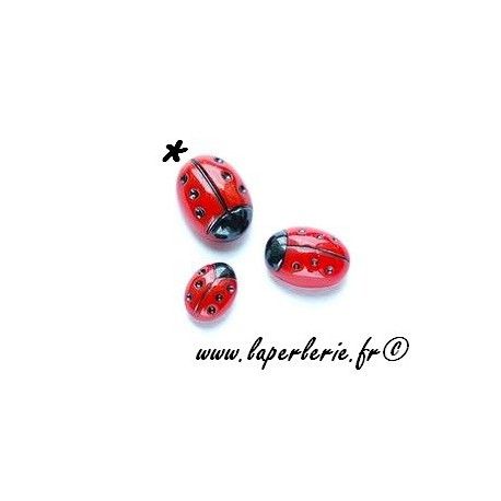 Coccinelle à coller GM 8x6mm x4  - 1