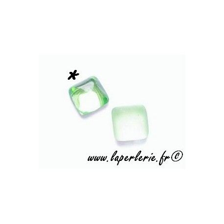 Carré à coller 6x6mm PERIDOT BRILLANT x4  - 1