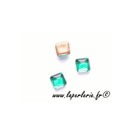 Carré à coller 4x4mm EMERALD x10  - 1