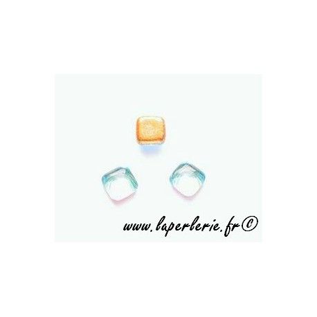 Carré à coller 4x4mm AQUAMARINE x10  - 1