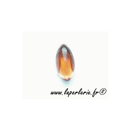 Olive à coller 10x5mm SMOKED TOPAZ x4  - 1