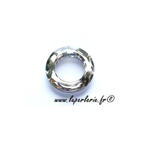 Cosmic ring 4139 20mm CRYSTAL SILVER SHADE CAL  - 1