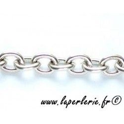 Chain oval ring 7mm SILVER COLOR,1meter