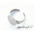 Ring with 15mm pad OLD SILVER COLOR