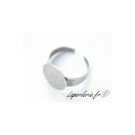 Ring with 15mm pad OLD SILVER COLOR