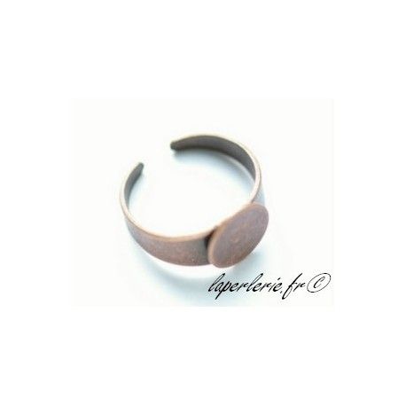 Support de bague avec plateau 10.5mm CUIVRE VIEILLI  - 1