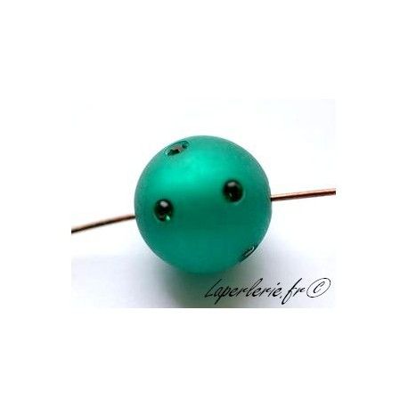 Polaire 14mm strass Swarovski EMERALD  - 1
