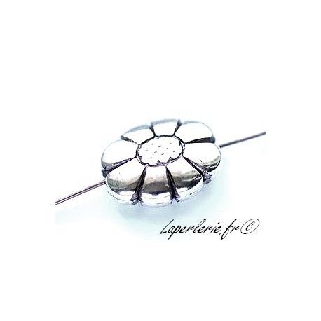 CCB Fleur aplatie PM 15x19mm ARGENTE x6  - 1