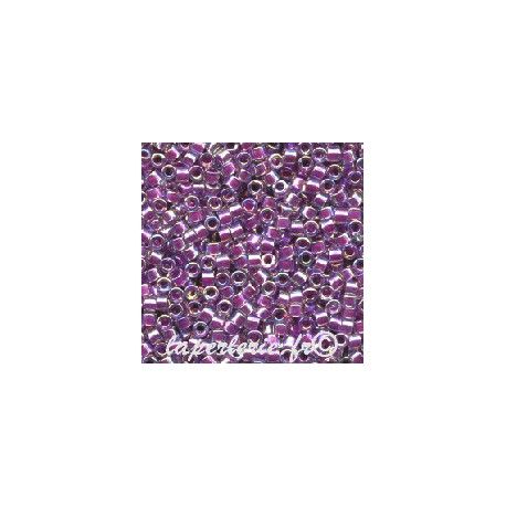 DB0056 Delica Miyuki 11/0 Raspberry lined crystal AB, le tube de 7g.  - 1