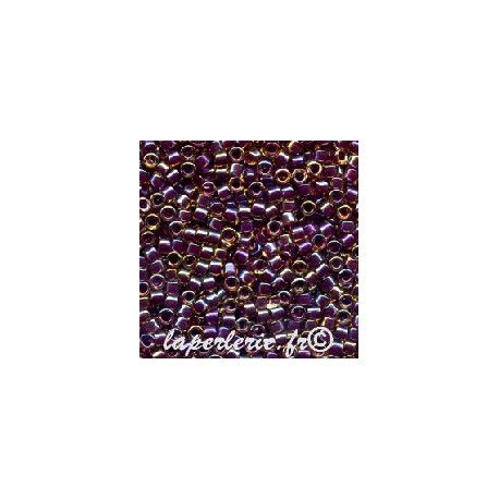 DB0061 Delica Miyuki 11/0 Purple lined light topaz luster, le tube de 7g  - 1