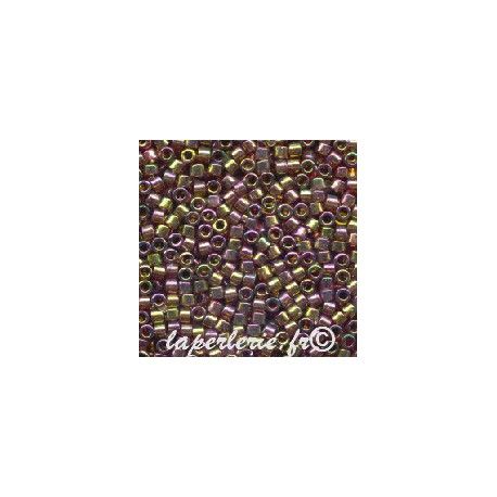 DB0103 Delica Miyuki 11/0 Dark topaz rainbow gold luster, le tube de 7g.  - 1