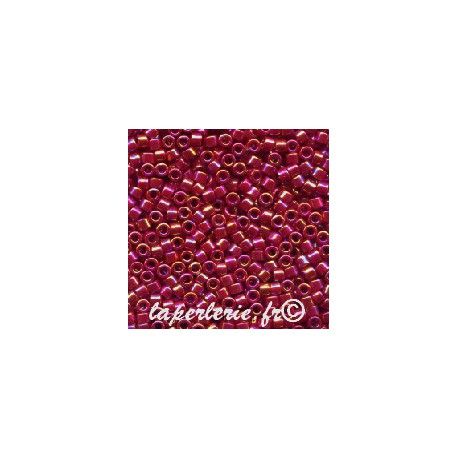 DB0162 Delica Miyuki 11/0 Opaque red AB, le tube de 7g.  - 1