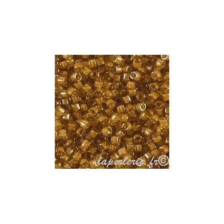 DB0272 Delica Miyuki 11/0 Light Amber/Amber Inside Color Lined, le tube de 7g.  - 1