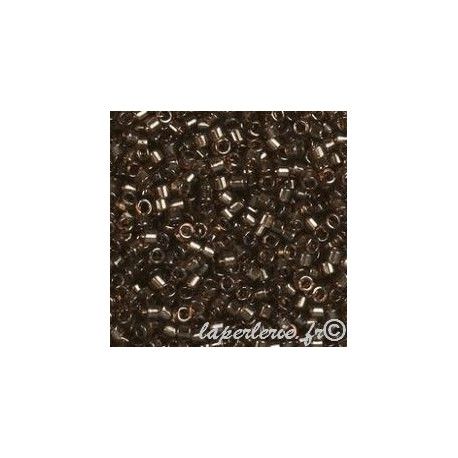 DB0715 Delica Miyuki 11/0 Dark Chocolate Transp., le tube de 7g.  - 1
