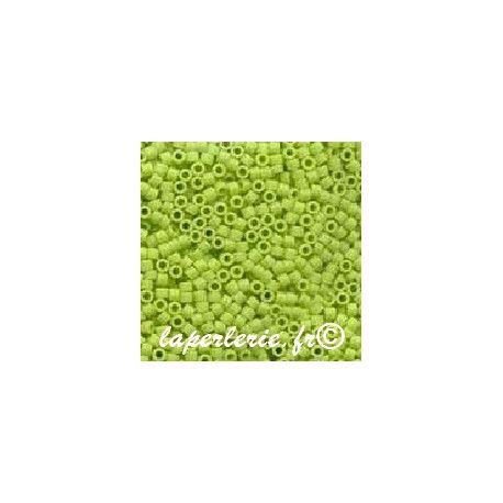 DB0763 Delica Miyuki 11/0 Matte opaque chartreuse, le tube de 7g.  - 1
