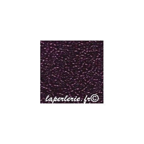 DB0784 Delica Miyuki 11/0 Semi mat tr dark burgundy, le tube de 7g.  - 1