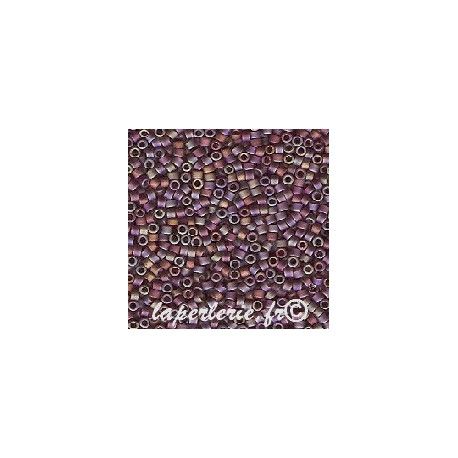 DB0867 Delica Miyuki 11/0 Matte tr dark cranberry AB, le tube de 7g.  - 1