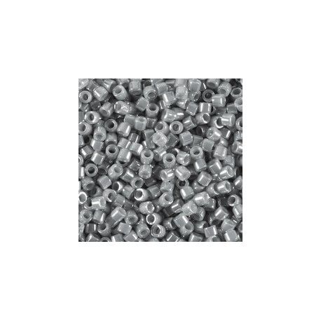 DB0252 Delica Miyuki 11/0 Op White Gold Luster Grey, le tube de 7g.  - 1