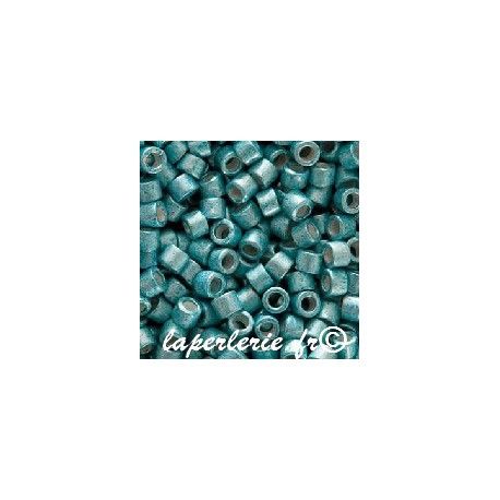 DB1183 Delica Miyuki 11/0 Semi mat galvanized dark aqua, le tube de 7g.  - 1