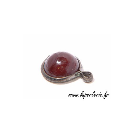 Breloque serti 10 mm GARNET OPAQUE  - 1